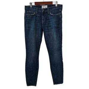 Current/Elliott Stiletto Low Rise Polka Dot Skinny Crop Stretch Jeans - Size 26